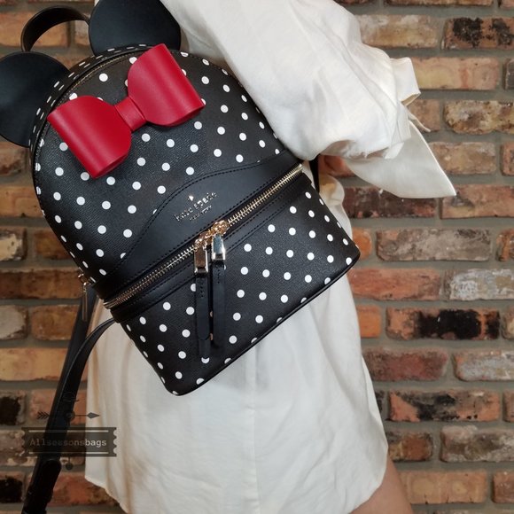 kate spade Handbags - AUTHENTIC Disney X Kate Spade Small Refined Grain Leather Minnie Mouse BACKPACK